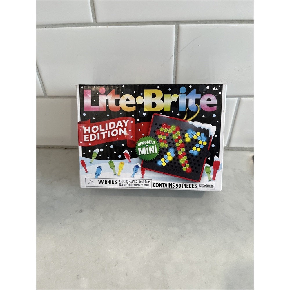 New Lite Brite Hangable Mini Holiday Edition 90 Pieces Christmas Ornament Toy